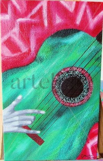 Guitarra Verde Oil Canvas Others