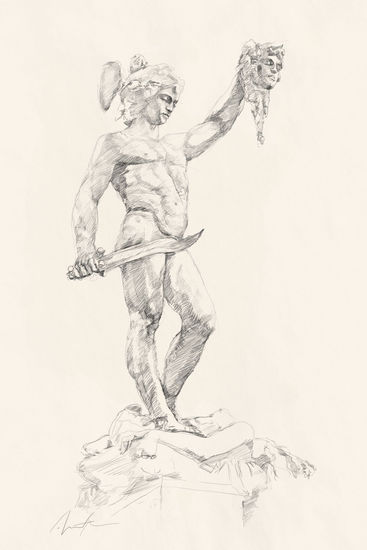 Perseo de Cellini Charcoal