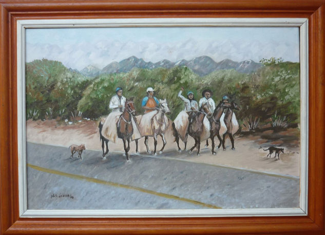 Camino a Belén, Provincia de Catamarca Oil Canvas Landscaping