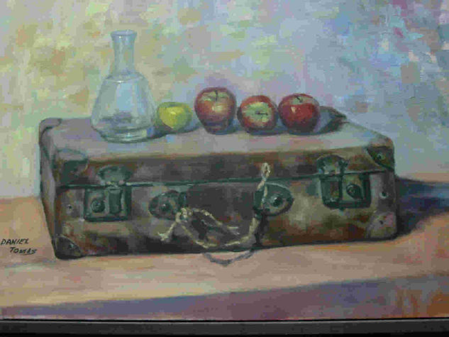 maleta con manzanas Oil Canvas