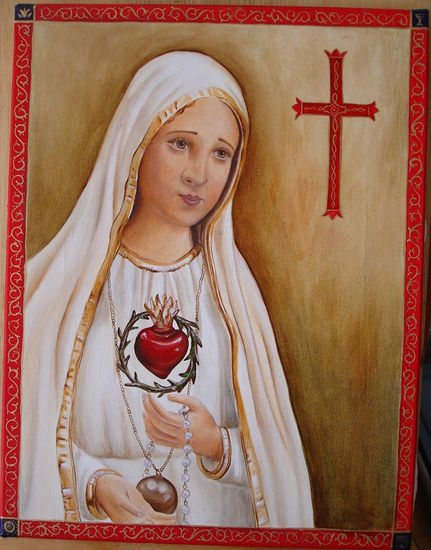 Virgen de Fátima Oil Canvas