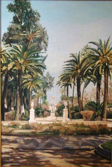 Jardines en Sevilla Oil Panel Others