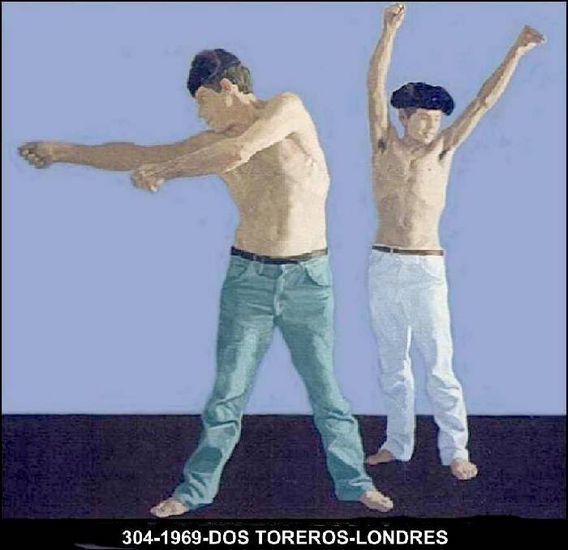 Dos toreros Óleo Lienzo