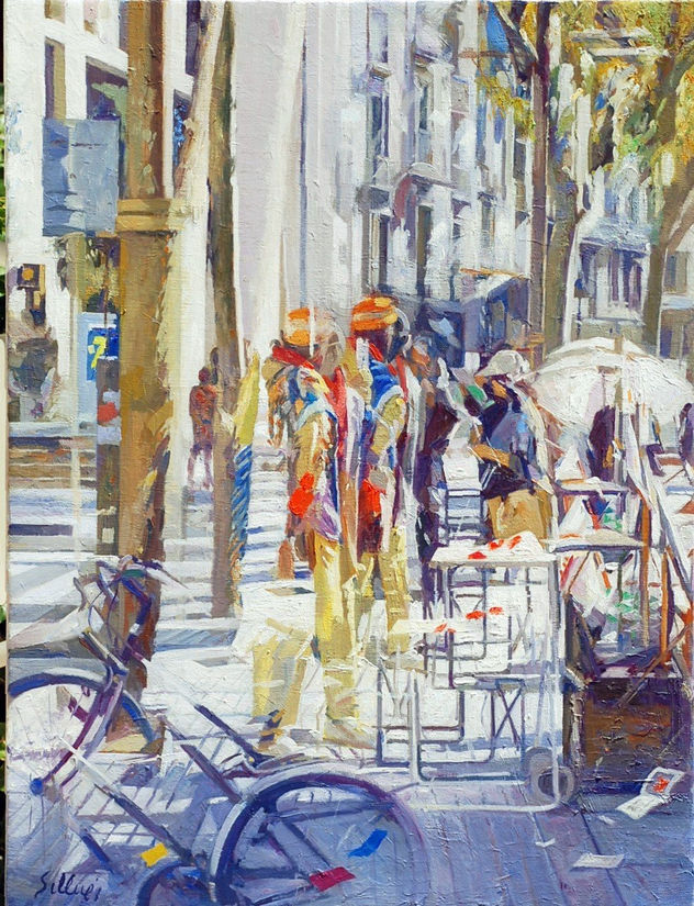 Sluetas a la Rambla Barceloa n.1001 61X50