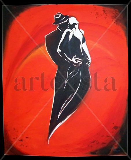 ENSUEÑO DE TANGO Acrylic Canvas Figure Painting