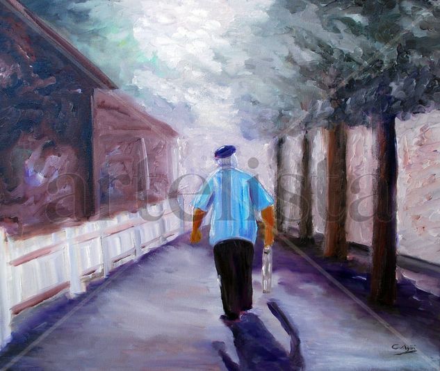 Paseo del pintor Oil Canvas Figure Painting