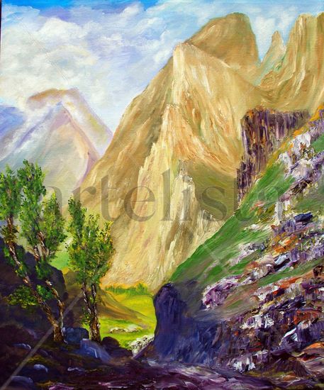 Picos de Europa Oil Canvas Landscaping