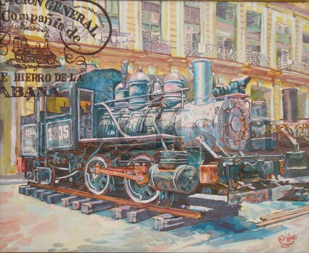 Serie ¨Locomotoras Oil Canvas Landscaping