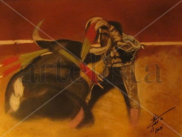 Carboncillo/Pastel nº9: "Banderillas" - 23.08.2010