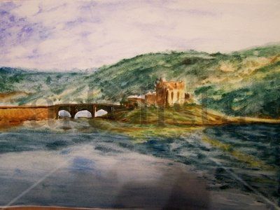 Castillo de Eilean Donen Watercolour Paper Landscaping