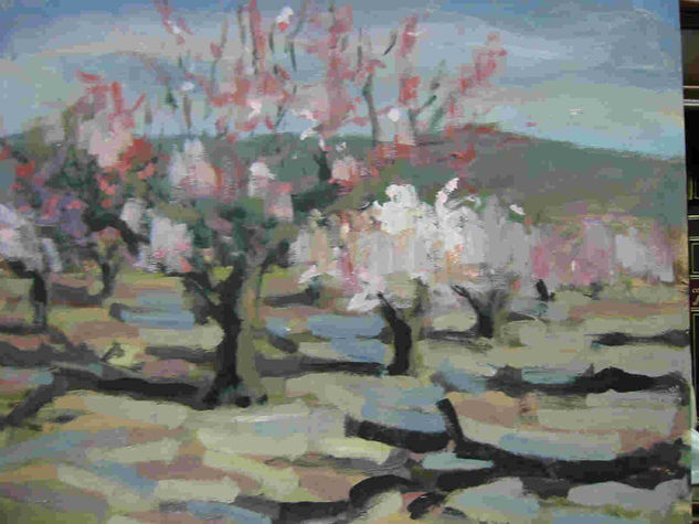 Almendros 2 Oil Panel Landscaping