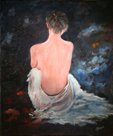 MUJER SENTADA Oil Canvas Nude Paintings