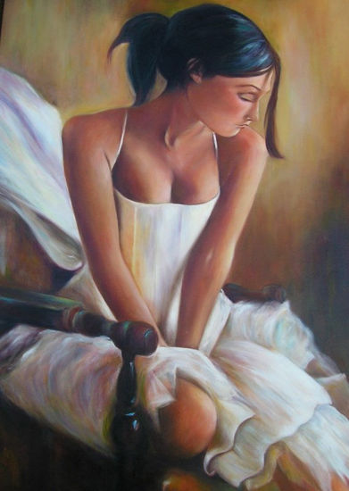 BAILARINA Oil Canvas Figure Painting