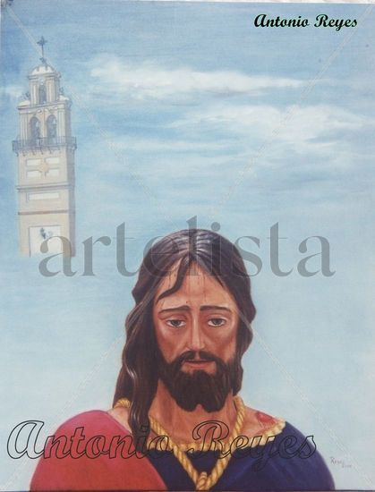 CARTEL ANUNCIADOR BENDICION NAZARENO DE LA LLAGA EN EL HOMBRO Óleo Lienzo Otros