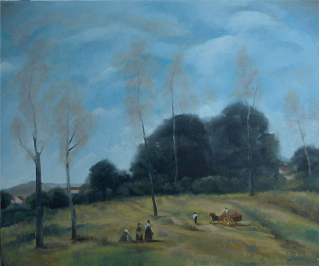 Variaciones sobre un tema de Emile Corot Oil Canvas Landscaping