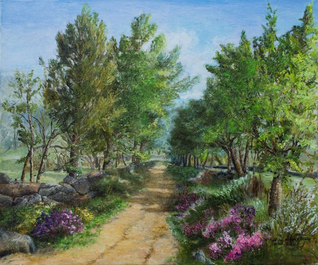 Camino del Olivarón Oil Canvas Landscaping