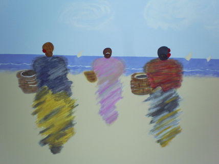 Mujeres en la playa.