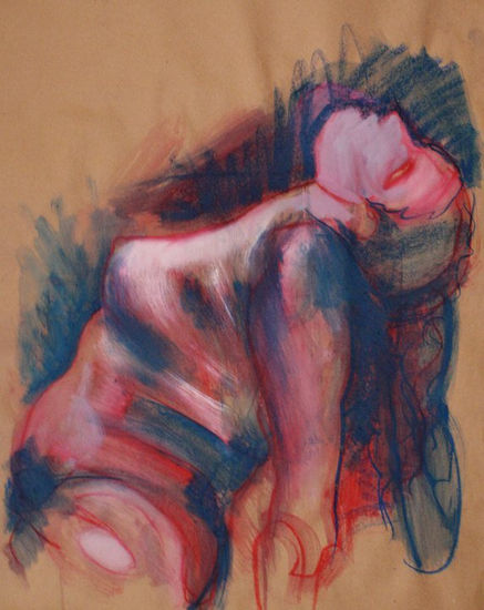 Estudio Figura Pastel Paper Figure Painting