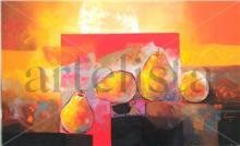 composicion abstracta figurativa Oil Canvas Landscaping