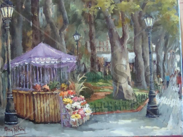 Plaza Pringles Oil Canvas Landscaping