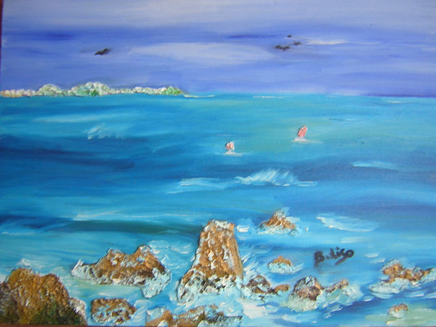 roca de l`escala Oil Canvas Landscaping