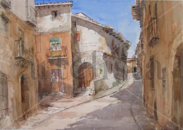 Atienza, Guadalajara Watercolour Paper Landscaping