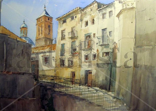 Requena, Valencia Watercolour Paper Landscaping