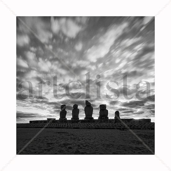 Isla de pascua Travel Black and White (Digital)