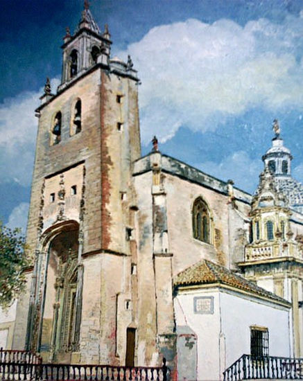 Utrera  (Iglesia de Santiago) Oil Canvas Landscaping