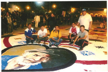 alfombra de flores...