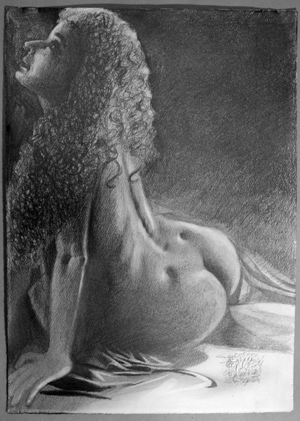 Desnudo sentado a...