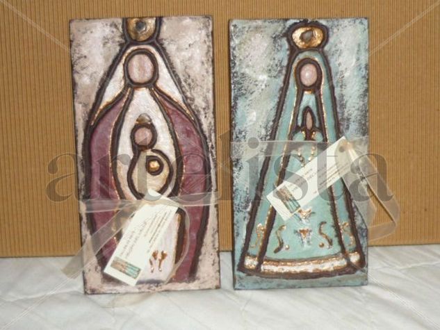 retablos de madera para recuerdos Acrylic Canvas Figure Painting