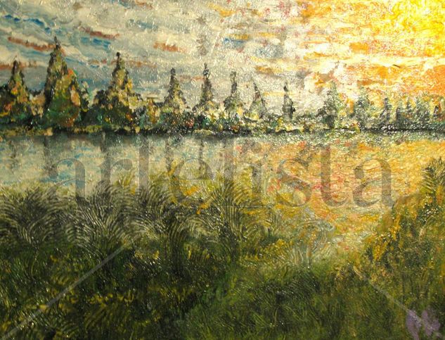 Laguna de San Vicente Oil Canvas Landscaping