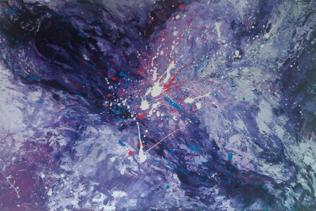 abstracto morado Oil Canvas Others