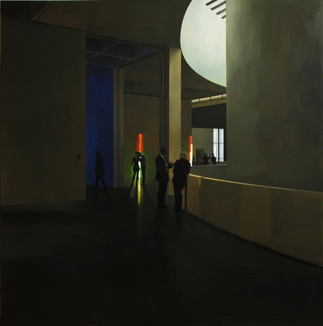 Interior con neón - Acrilico / Tabla - 170 X 170