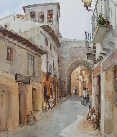 Atienza, Guadalajara Watercolour Paper Landscaping