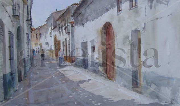 Villanueva de los infantes Watercolour Paper Landscaping