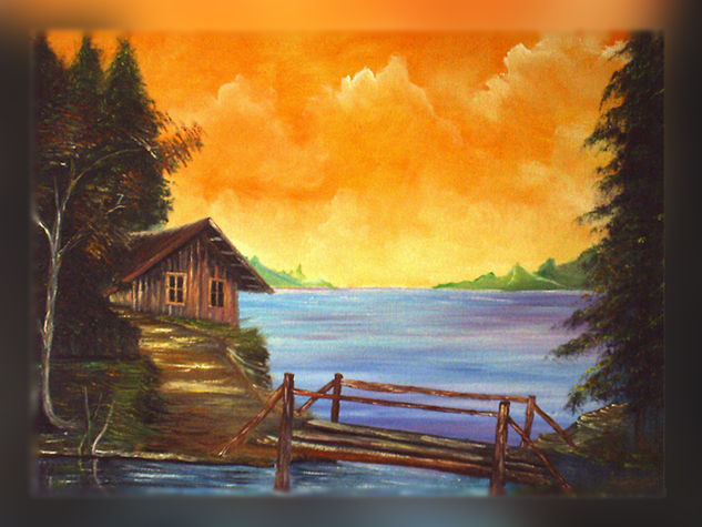 Un puente en llanquihue Oil Canvas