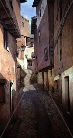 Calle de Albarracín Oil Canvas Landscaping