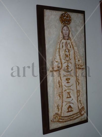 obra de la virgen del valle Acrylic Canvas Figure Painting