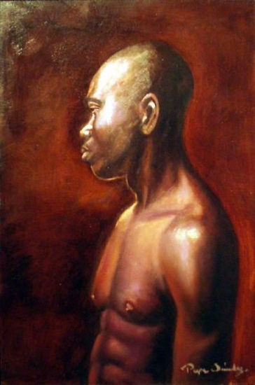 Estudio de hombre negro Óleo Lienzo Figura