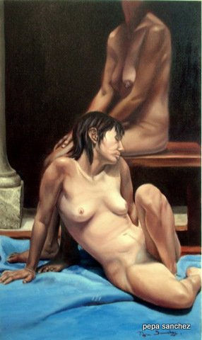 Dos mujeres Oil Canvas Nude Paintings