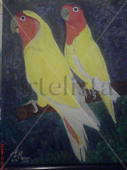 LOS AGAPORNIS Acrylic Canvas Animals