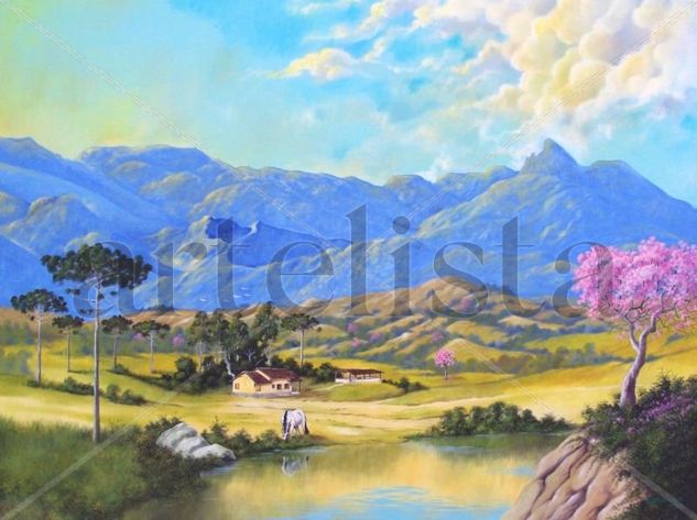 Convivendo com o Gigante Oil Canvas Landscaping