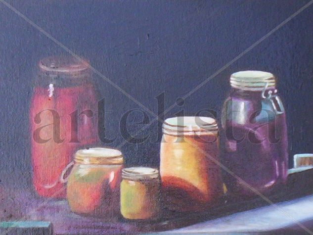 Homenaje a Isabel Guerra Oil Canvas Still Life Paintings