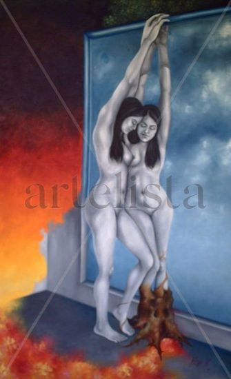 reflejo Oil Canvas Nude Paintings