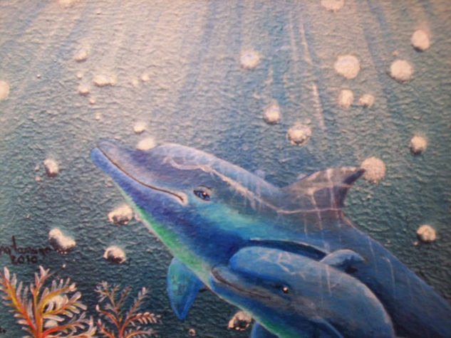 Delfines Oil Canvas Animals