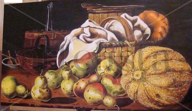 BODEGÓN PERAS BARROCO Oil Canvas Still Life Paintings