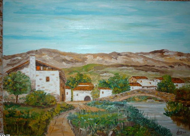 PÙENTE DE PIEDRA Oil Canvas Landscaping