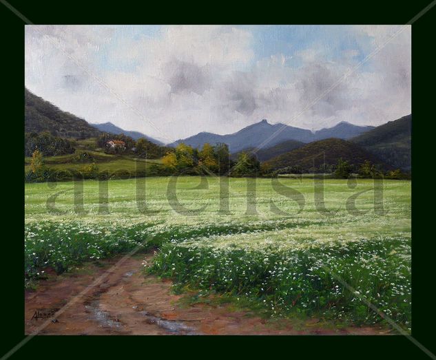 campo de alforfon  (fajol) Oil Canvas Landscaping